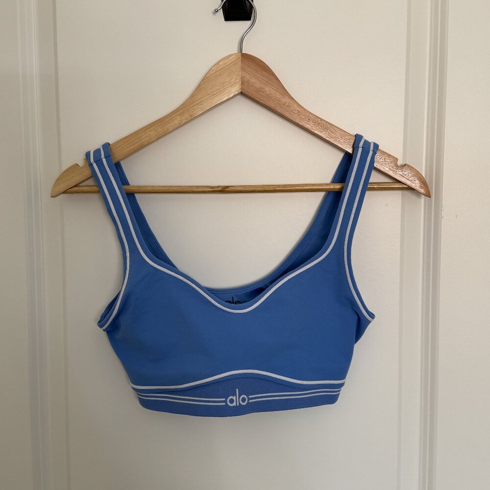Airbrush High-Waist Heart Throb Bra in Crystal Clear Blue